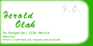 herold olah business card